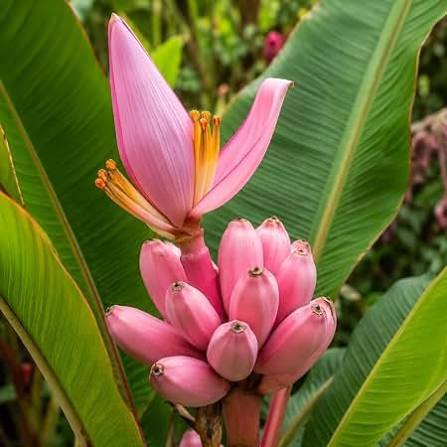 Dwarf Pink Banana Seeds for growing Musa velutina velvet pink flowering fruit plants